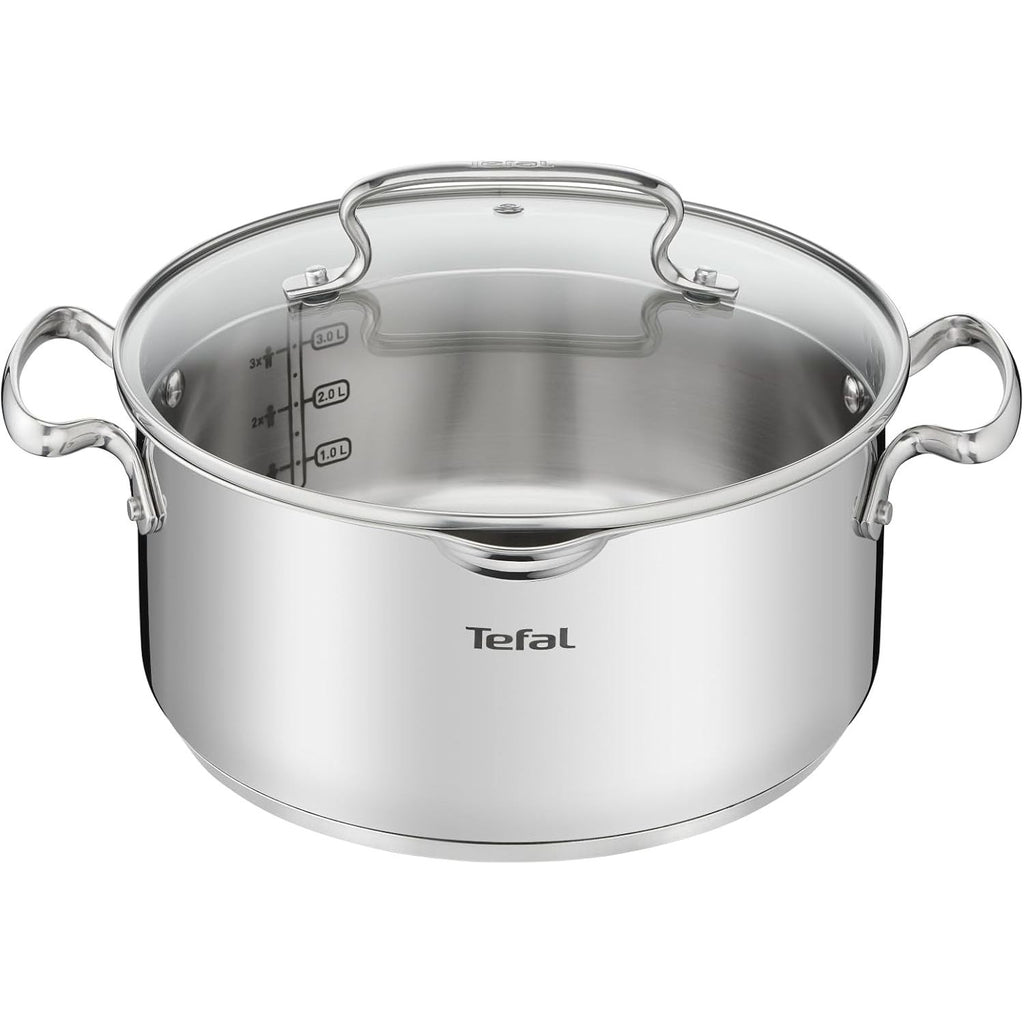 Tefal Duetto+ G71946 – Kochtopf 24 cm mit Glasdeckel, Edelstahl 18/10, induktionsgeeignet (Neu & OVP)