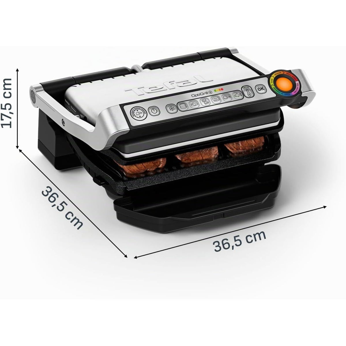 Tefal OptiGrill+ GC712D – Kontaktgrill, 2000 W, 6 Automatikprogramme, Garstufenanzeige (Neu & OVP)
