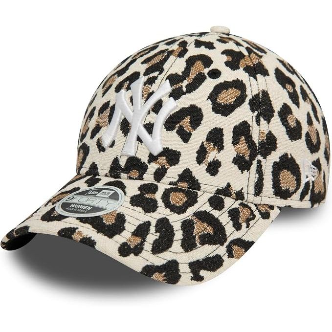 New Era 9FORTY New York Yankees – Damen Cap, Leopard Jacquard, verstellbar (Neu & OVP)