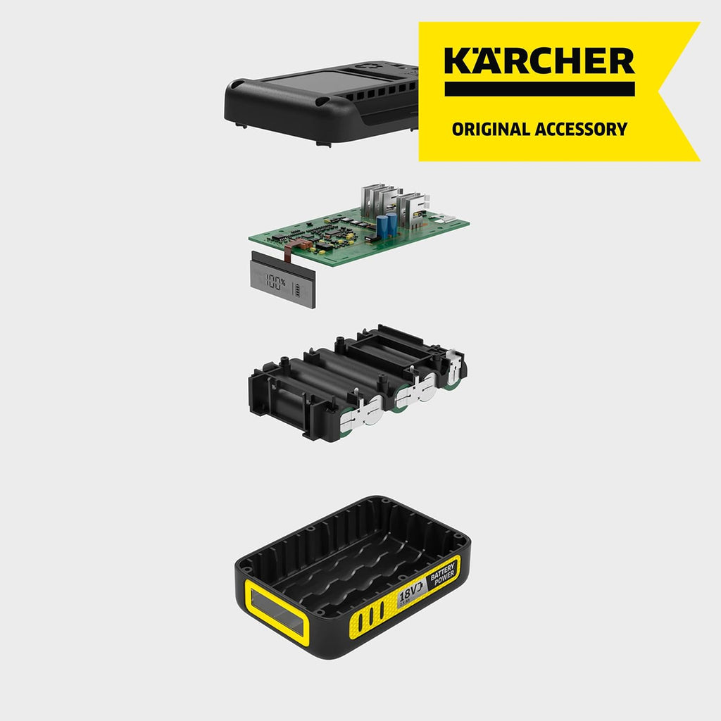 Kärcher Battery Power 18/25 – Wechselakku 18 V / 2,5 Ah mit Restlaufzeit-Display (Neu & OVP)