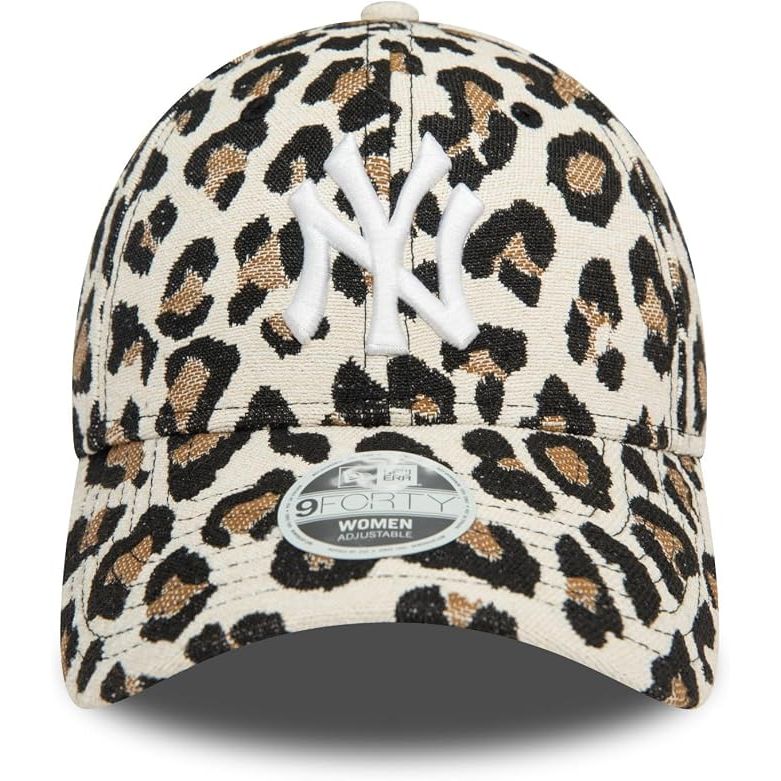 New Era 9FORTY New York Yankees – Damen Cap, Leopard Jacquard, verstellbar (Neu & OVP)