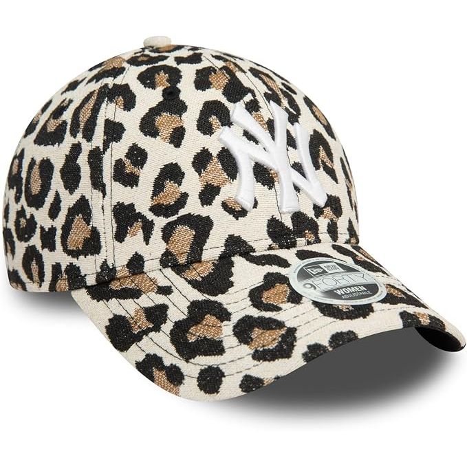 New Era 9FORTY New York Yankees – Damen Cap, Leopard Jacquard, verstellbar (Neu & OVP)
