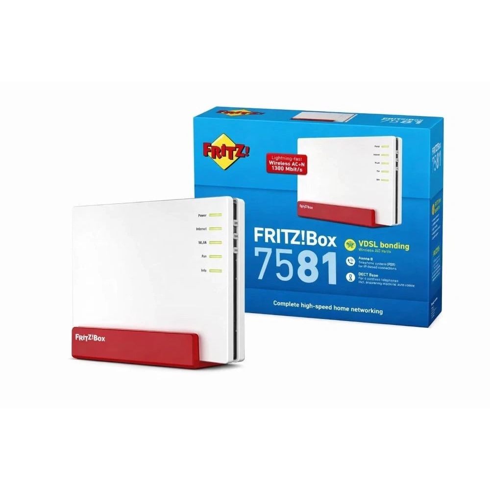 AVM FRITZ!Box 7581 – VDSL/DSL WLAN Router mit Supervectoring (Refurbished)